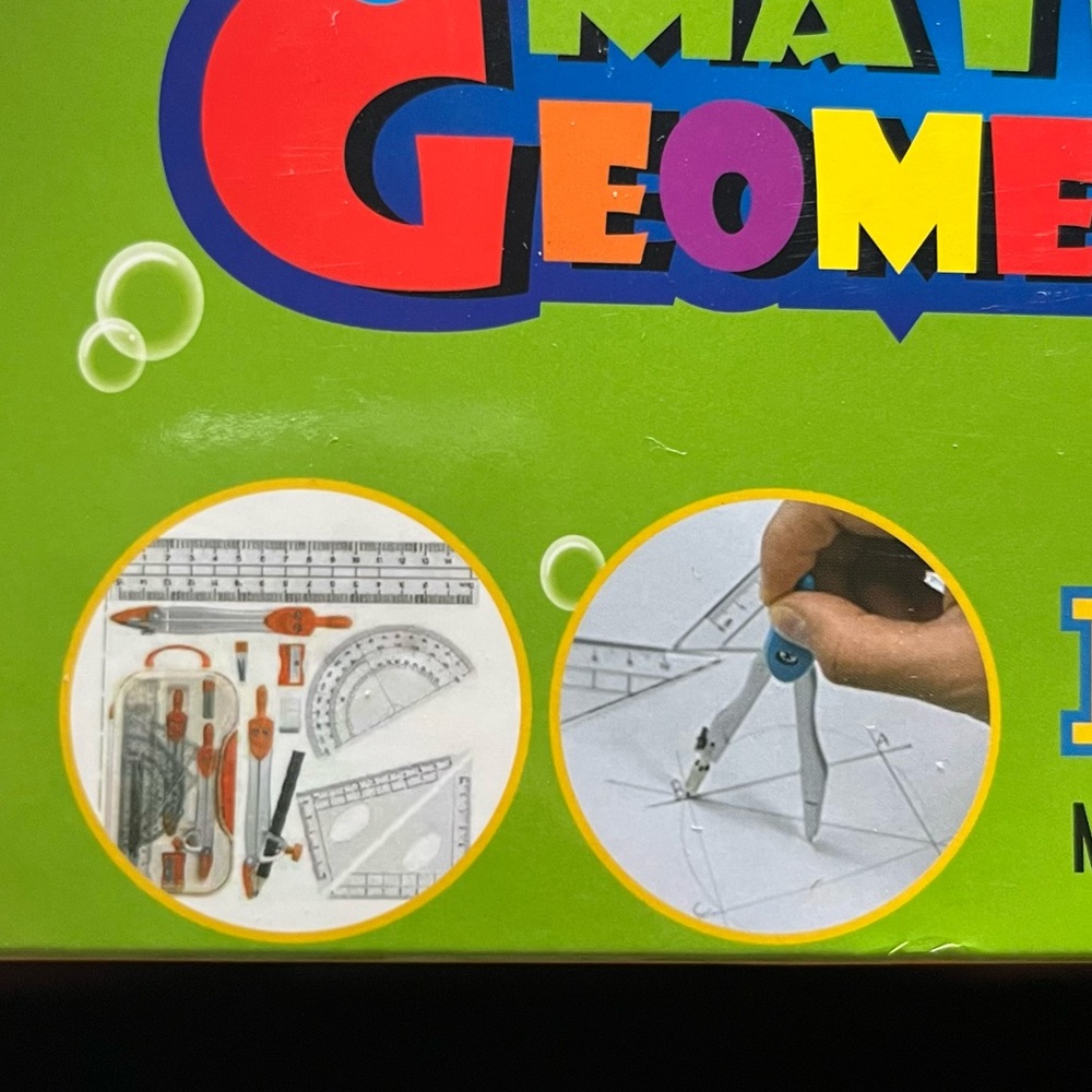 🆕10pc Math Geometry Set + 2 Rulers - Picture 3 of 3